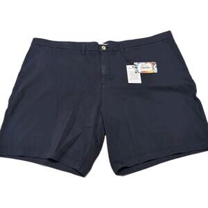 Robert Graham Shorts Mens‎ Big & Tall Size 46 Navy Blue Twill Stretch Cotton NWT